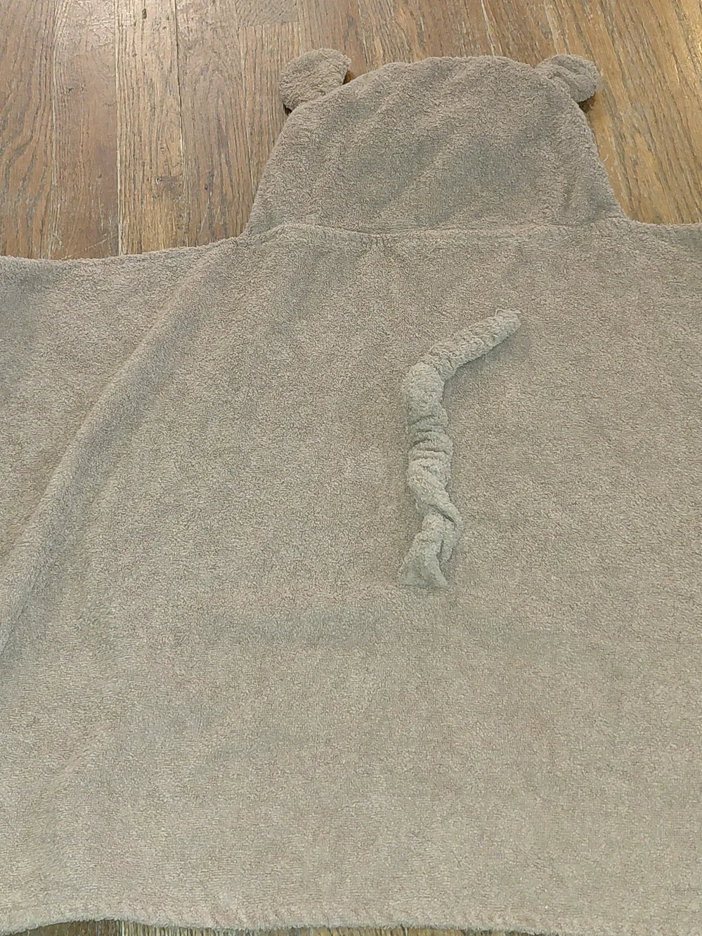 Children's Brown Monkey Hooded Towel Poncho